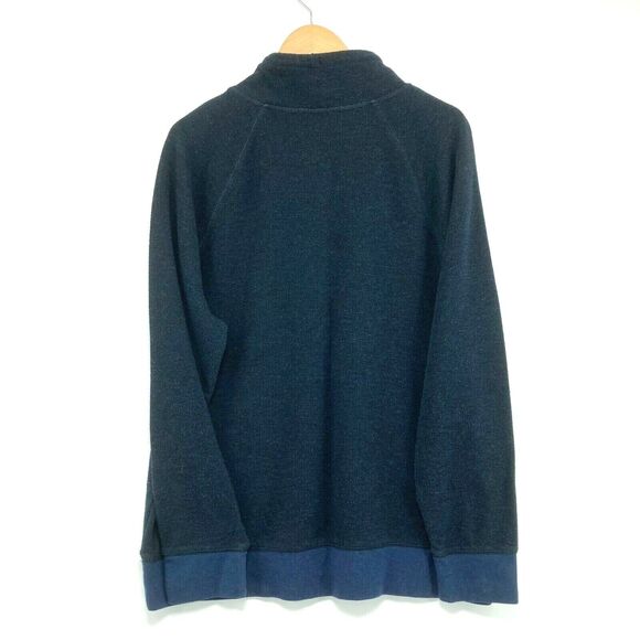Banana Republic Men’s Dark Blue 100% Cotton Sweater Pullover Cowl Neck Size XL - Picture 4 of 7